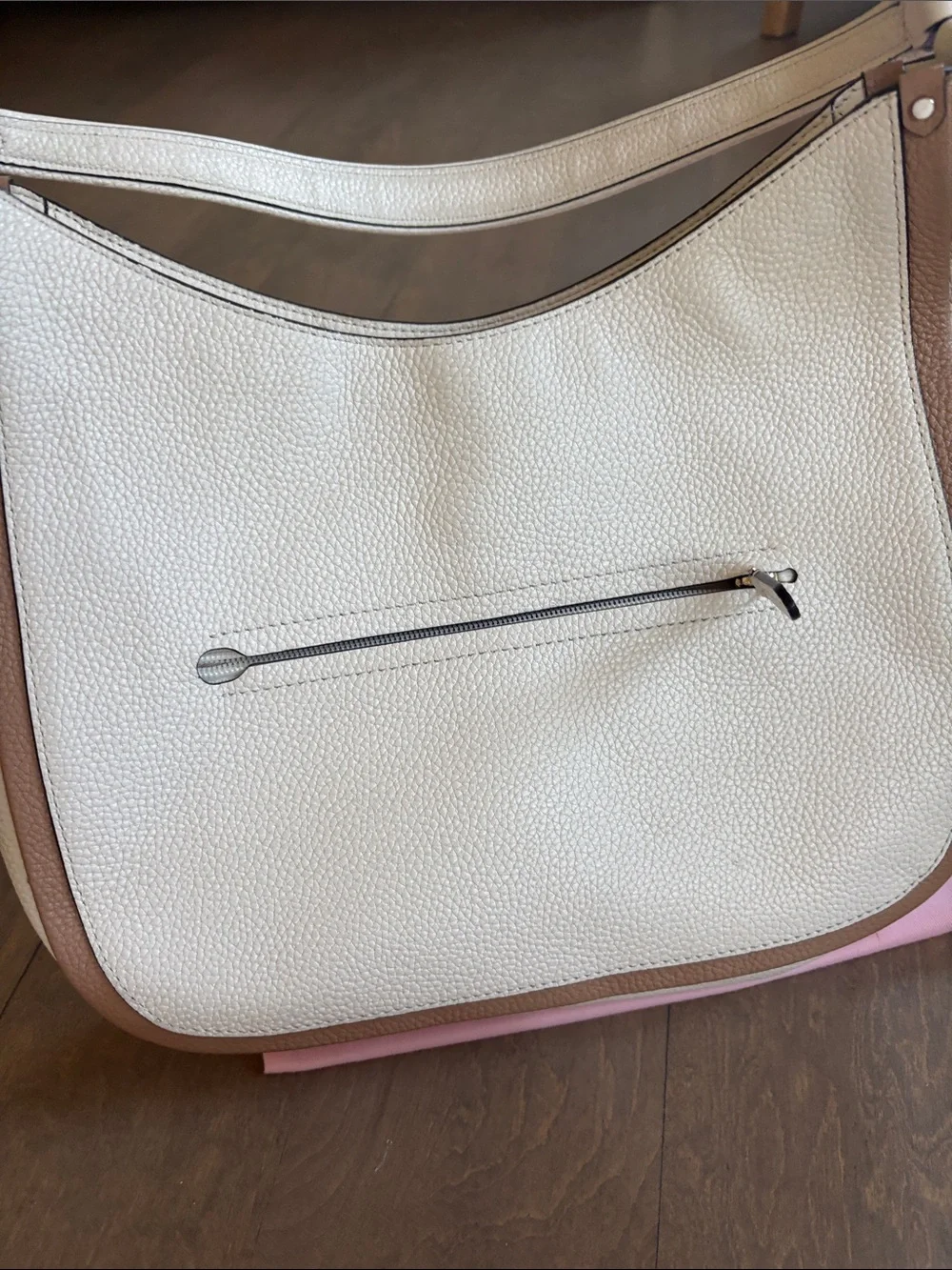 kate spade Cream Shoulder Bag with Brown Trim